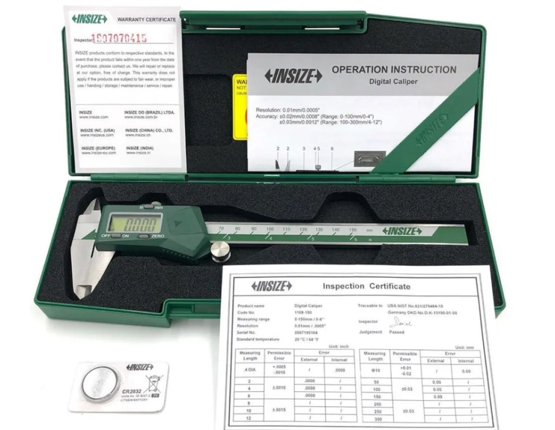 1108-150 Insize Digital Caliper 6"