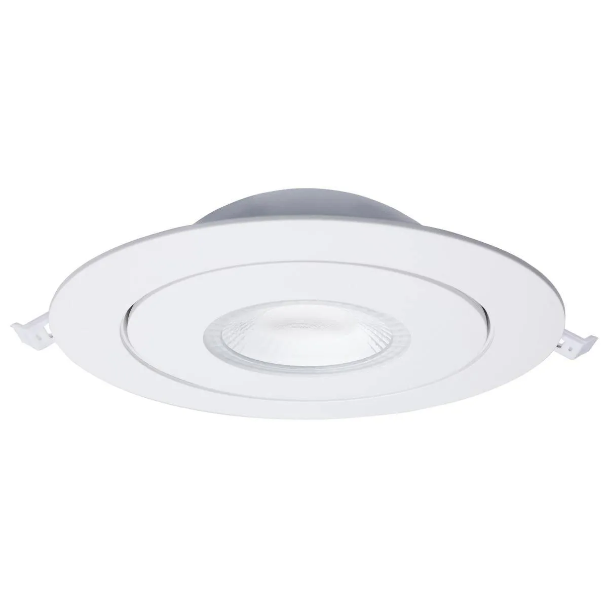 15 Watt; CCT Selectable; LED Direct Wire Downlight; Gimbaled; 6 Inch Round; Remote Driver; White