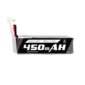 1S 450mAh 80C LiHV Battery with PH2.0 Connector