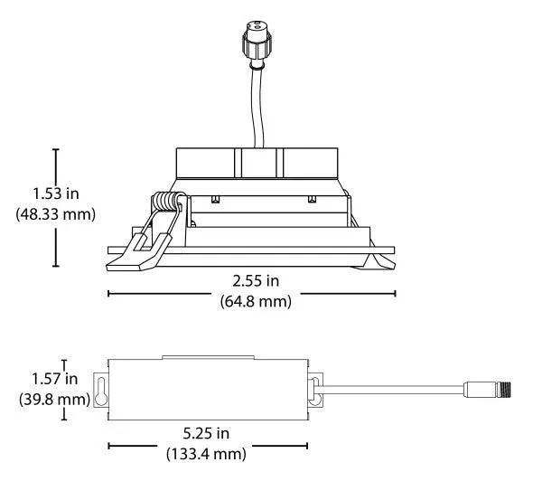 2-inch LED Gimbal Recessed Downlight in Nickel, 3000K