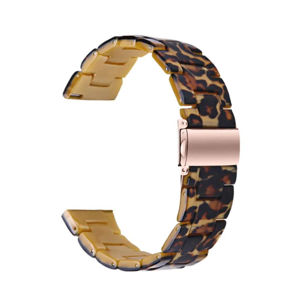 20mm smooth resin watch strap for Amazfit watch - Leopard Print