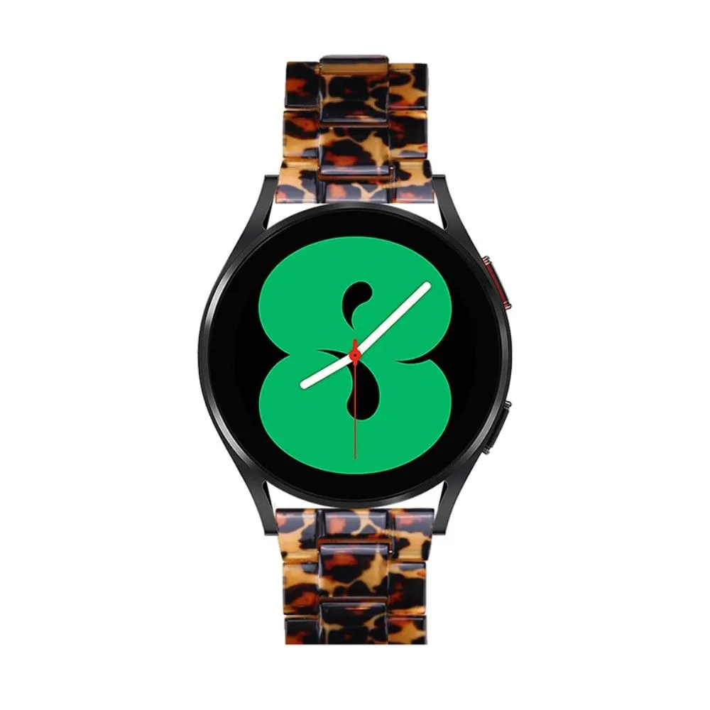 20mm smooth resin watch strap for Amazfit watch - Leopard Print