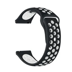 20mm universal Smartwatch Silicone Strap Dotted Black & White