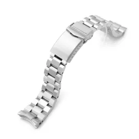 22mm Hexad Watch Band for Seiko 5 Sports 42.5mm SRPD51 SRPD55 SBSA003, Stainless Steel - Brushed, V Diver Clasp