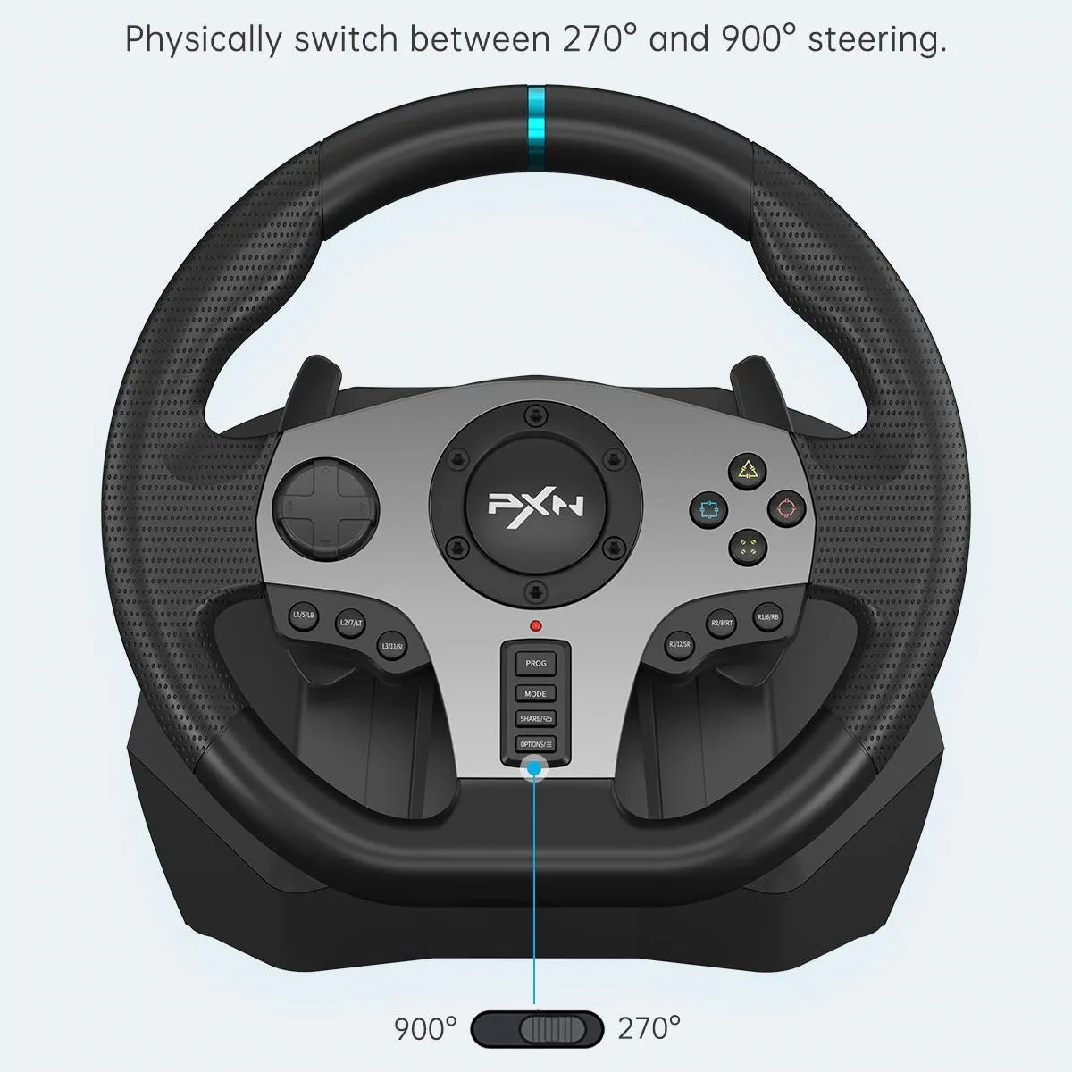 270° / 900° Universal Gaming Racing Wheel with Manual Shifter & Pedals for PS3 / 4 / PC / Xbox One / Switch