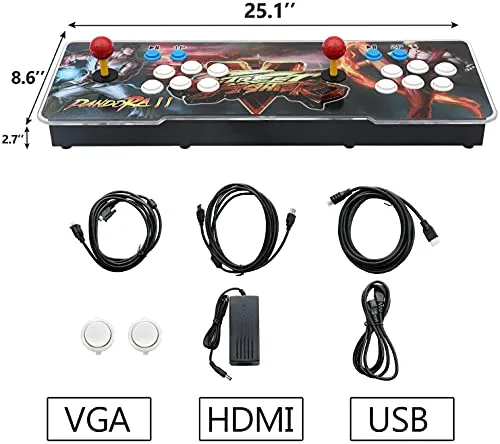 3003 Games in 1 Arcade Game Console ,Pandora Treasure 3D Double Stick,3003 Classic Arcade Game,Search Games, Support 3D Games,Favorite List, 4 Players Online Game,1280X720 Full HD Video Game