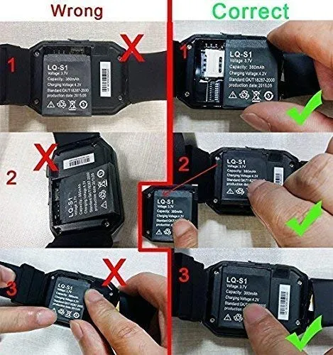 380mAH LQ S1 Smart Watch Replacement Battery for DZ09 A1, V8, X6 &W8