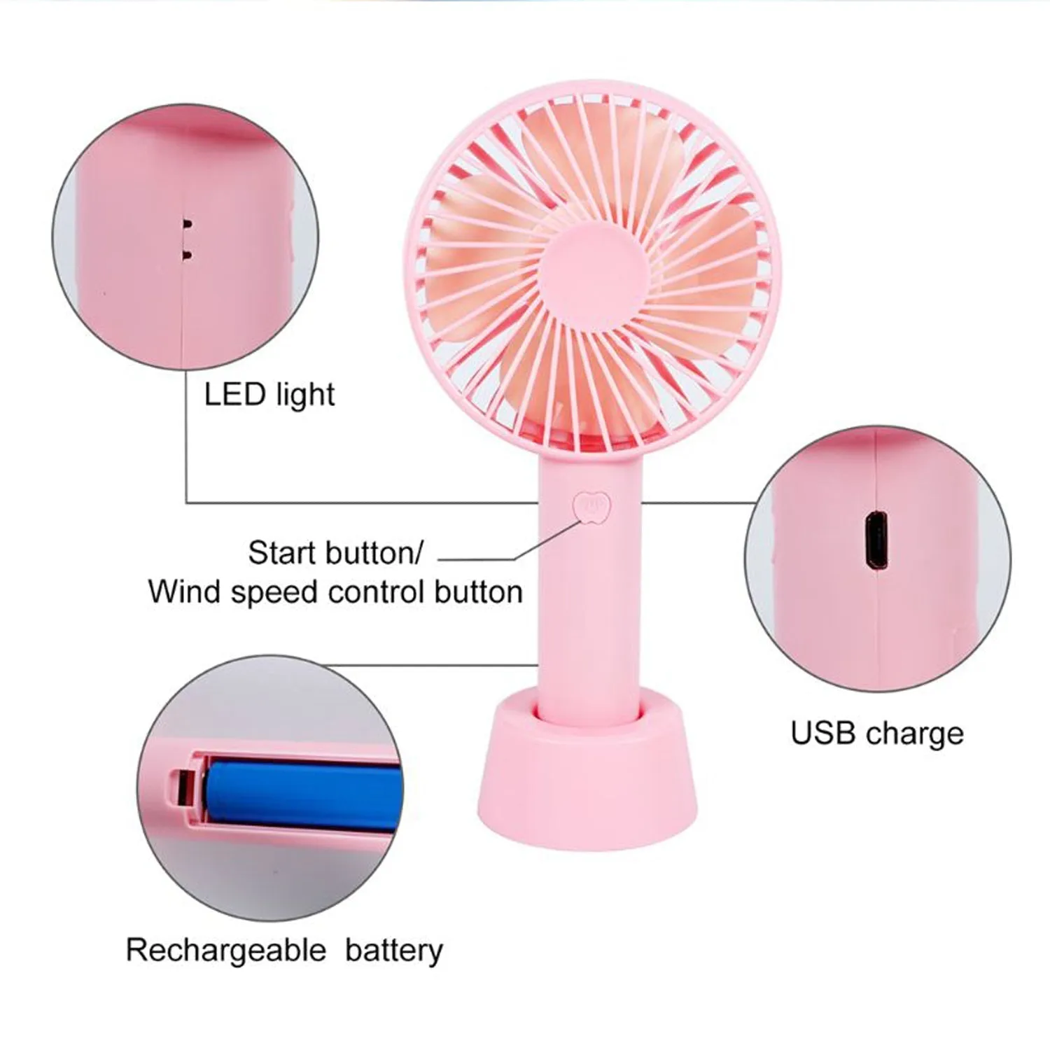 4787 Portable Handheld Fan used in summers in all kinds of places including household and offices etc.(Battery Not Include)