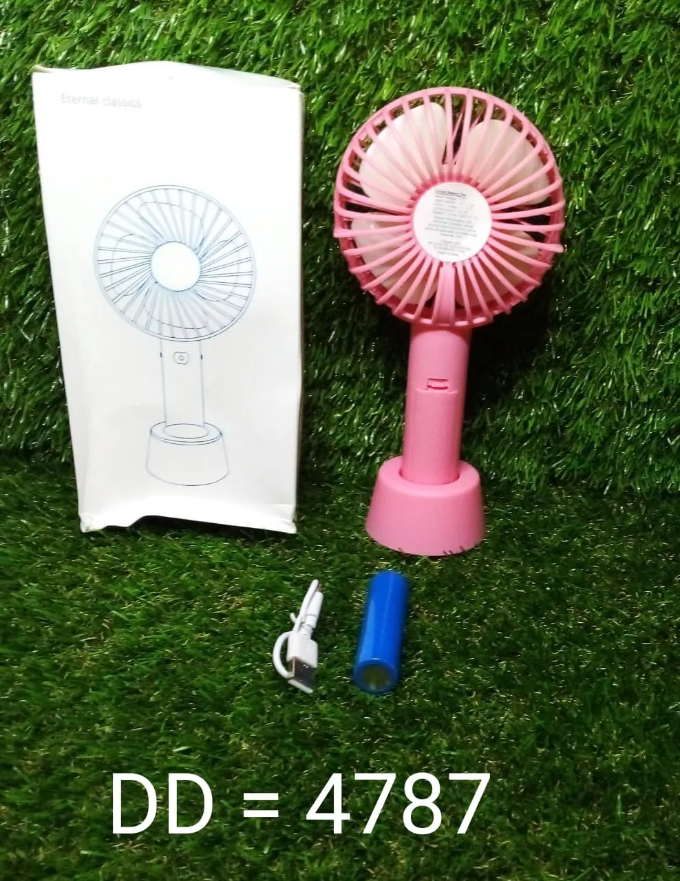 4787 Portable Handheld Fan used in summers in all kinds of places including household and offices etc.(Battery Not Include)