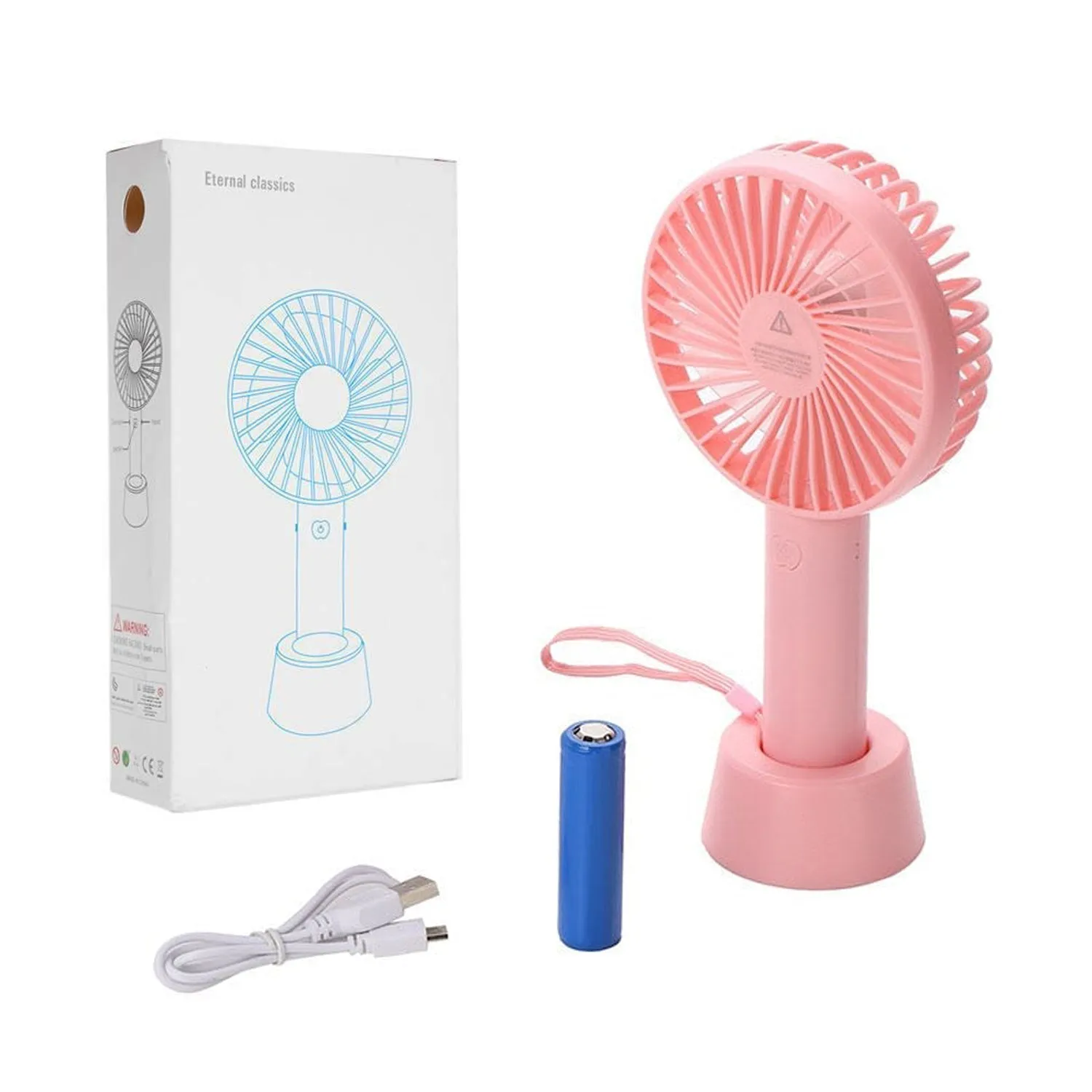 4787 Portable Handheld Fan used in summers in all kinds of places including household and offices etc.(Battery Not Include)