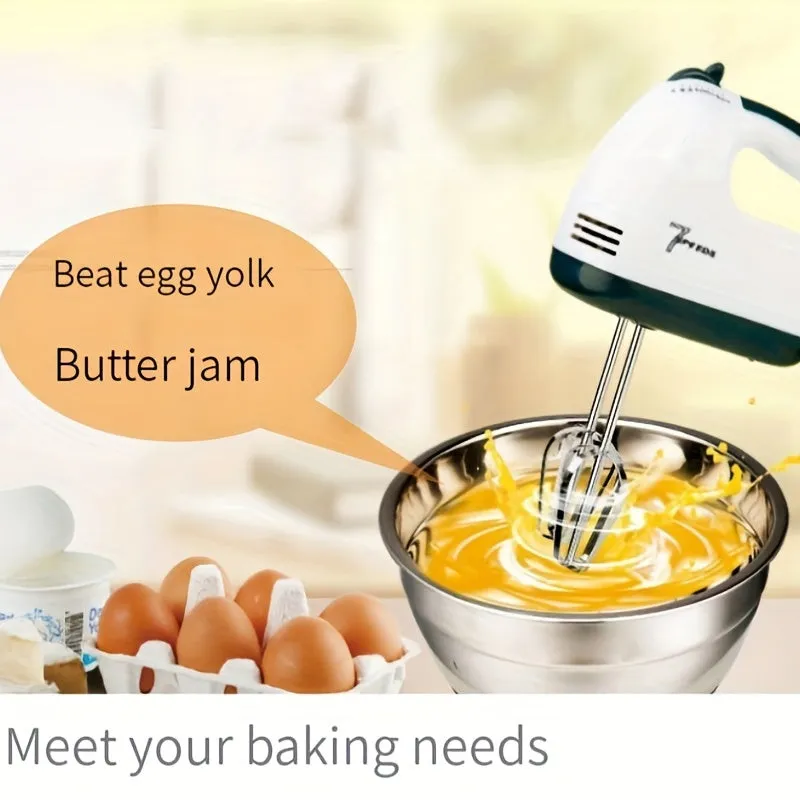 7Speed Handheld Electric Mixer  Small Whisk for Baking and Cooking