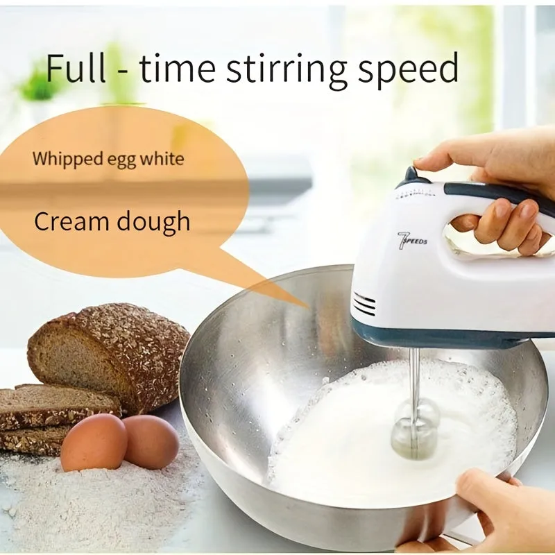 7Speed Handheld Electric Mixer  Small Whisk for Baking and Cooking