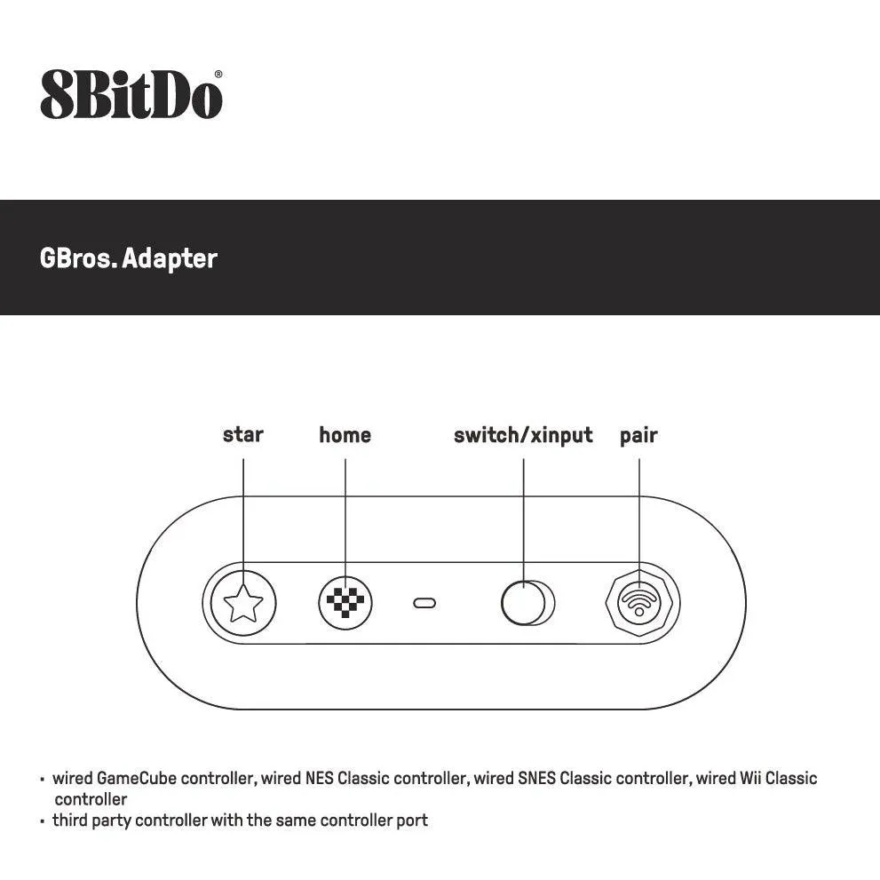 8BitDo GBros Wireless Adapter: Use GameCube, Wii and NES Classic controllers on Switch or PC