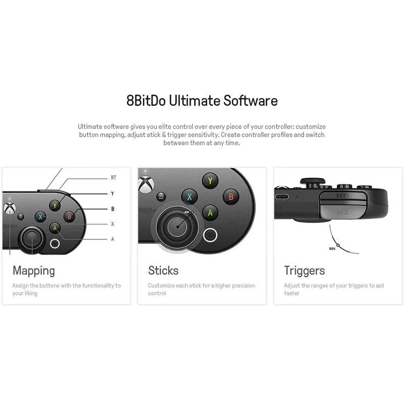 8BitDo SN30 Pro XBox Cloud Bluetooth Controller: For Android, includes Phone Clip