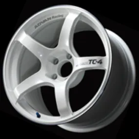 Advan TC4 16x8.0  35 5-114.3 Racing White Metallic Wheel (No Ring)