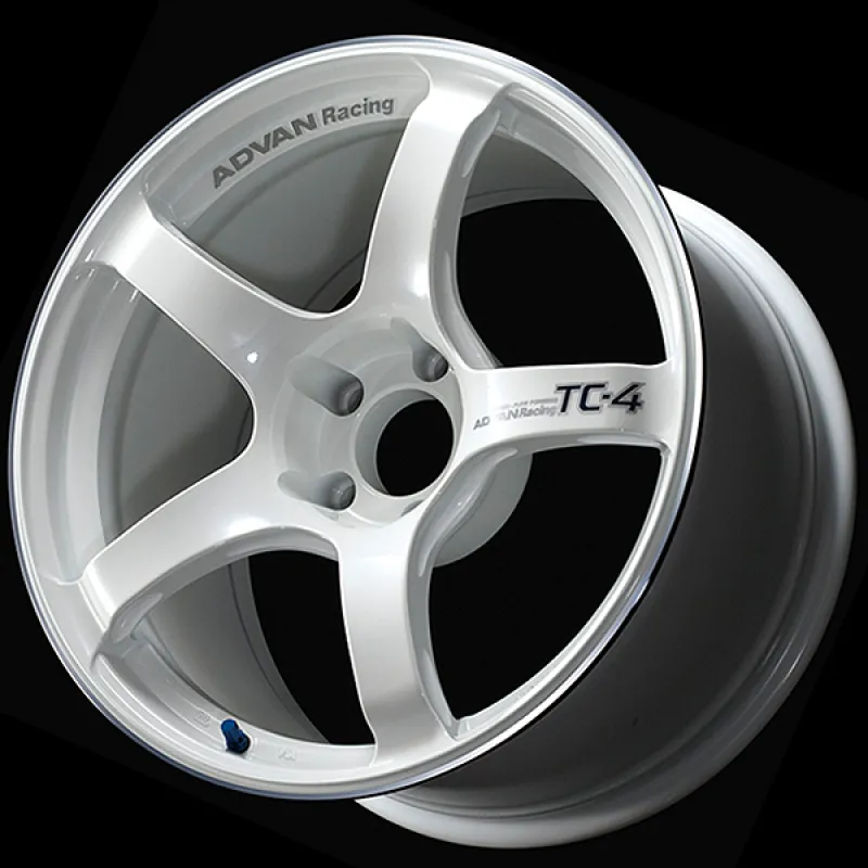 Advan TC4 17x9.0  63 5-114.3 Racing White Metallic & Ring Wheel