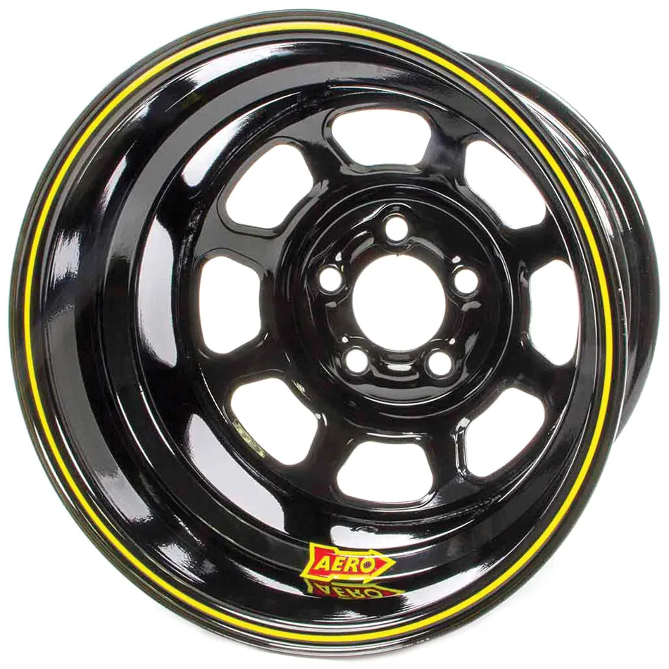 Aero 51-Series Spun Formed Wheel - Black - 15" x 10" - 4.5" Backspace - 5 x 5" Bolt Pattern