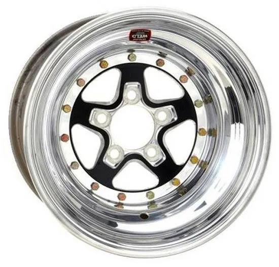 AlumaStar 2.0 15 x 4" Wheel - Black Center/Polished Outter Finish WE788B-504272