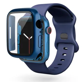 Apple Watch 8/7 (41mm) Epico Plastik Cover m. Indbygget Skærmbeskyttelse - Blå