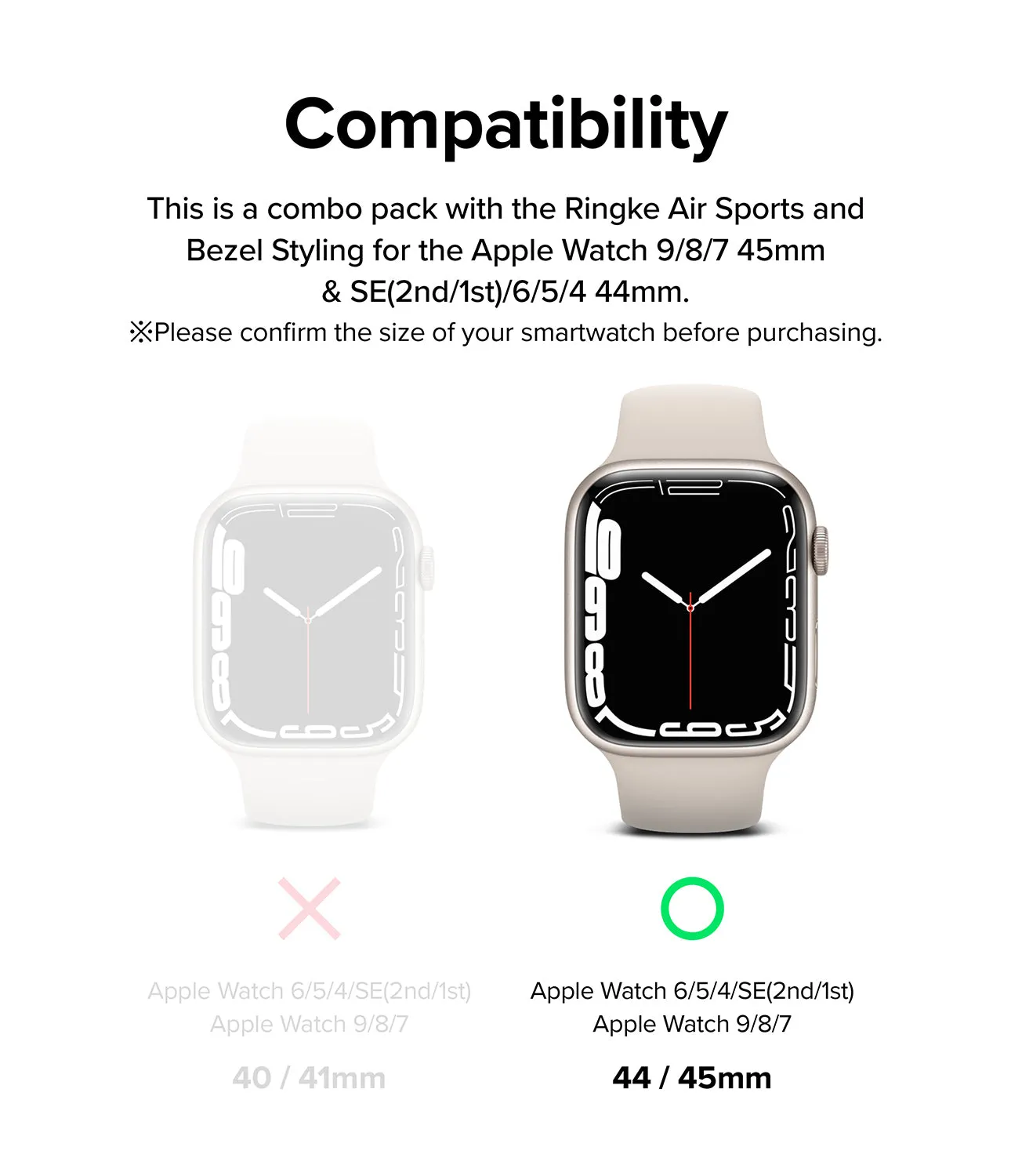 Apple Watch Series (45mm / 44mm) | Air Sports (Black)   Bezel Styling