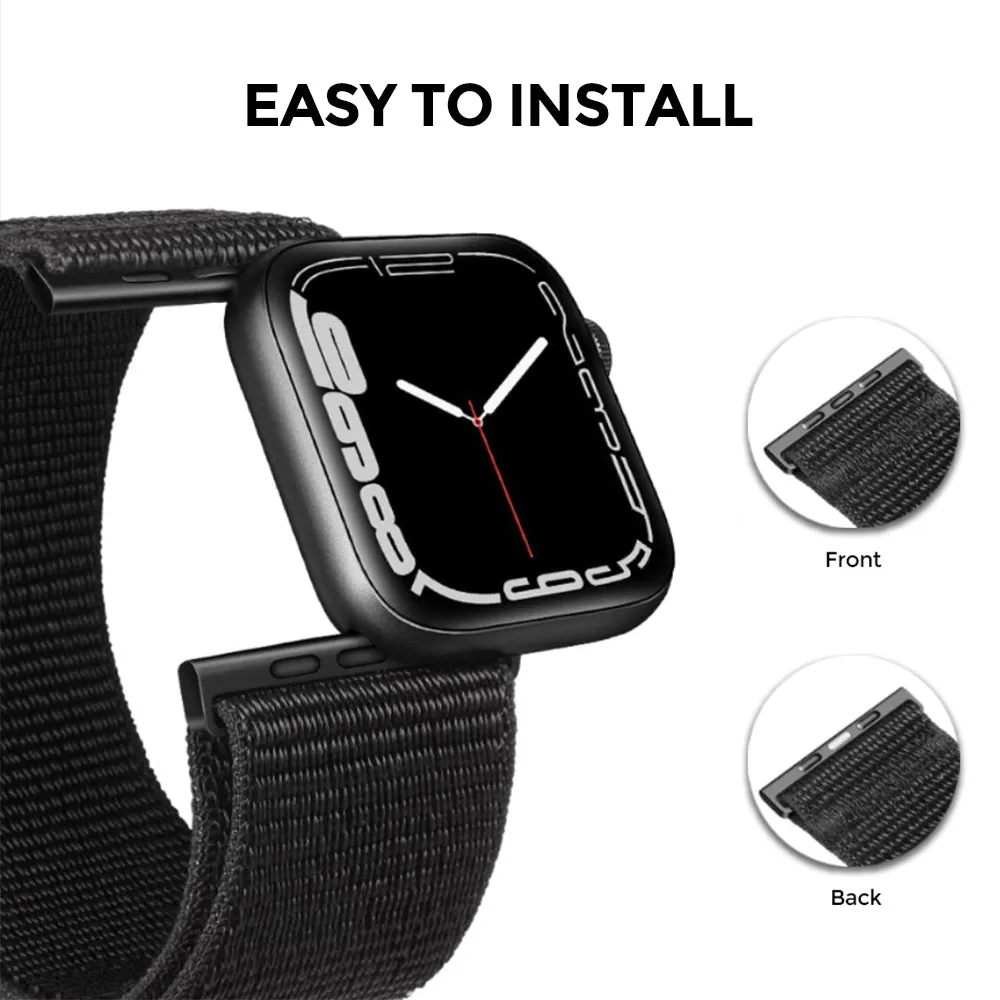 Apple Watch Ultra 49mm / 45mm / 44mm / 42mm | Nylon Sport Straps | Striped White