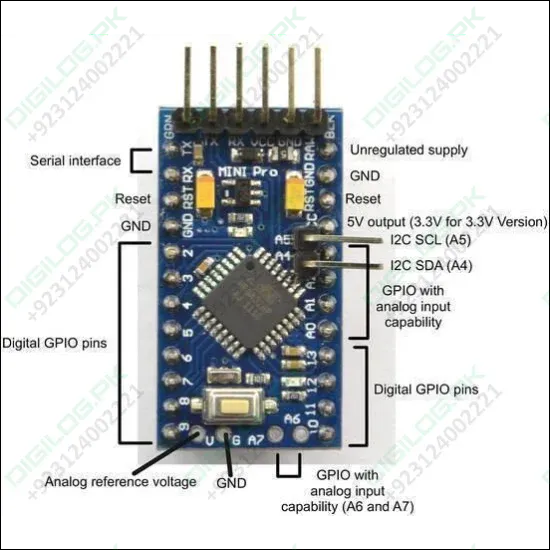 Arduino Pro Mini 3.3v 8mhz Atmega328p In Pakistan