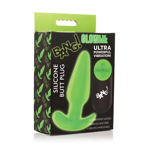 Bang! Glow in the Dark 21X Remote Controlled Butt Plug