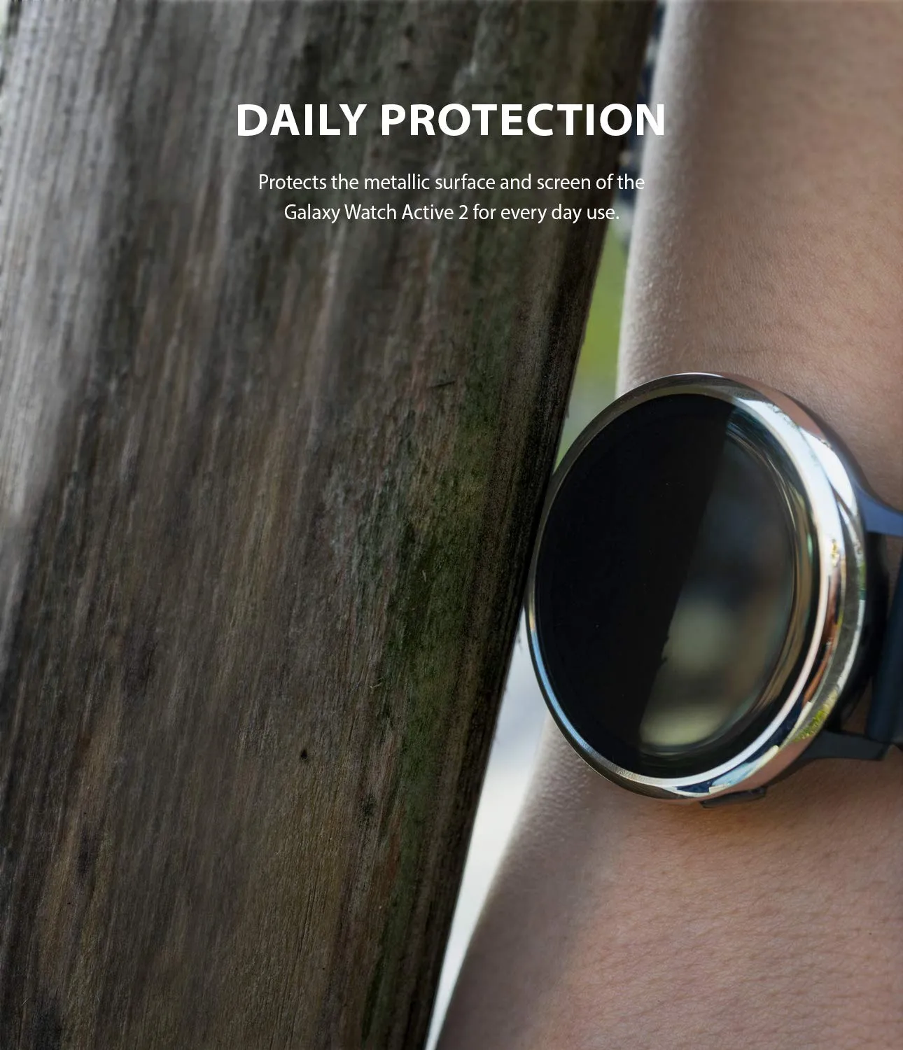 Bezel Styling Cover for Galaxy Watch Active 2 40mm (2019) - Glossy Silver (GW-A2-40-01) [Stainless Steel]