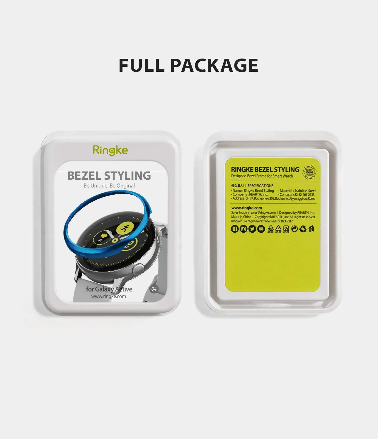 Bezel Styling Cover for Galaxy Watch Active (2019) - [Stainless Steel]