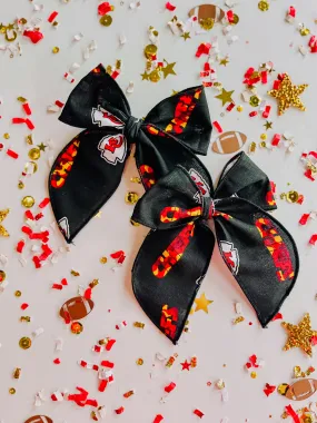 Black Chiefs KC Oversized Bow