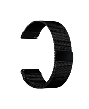 Black Milanese Loop WatchBand for Samsung/OnePlus/Fitbit Smartwatches (20mm)