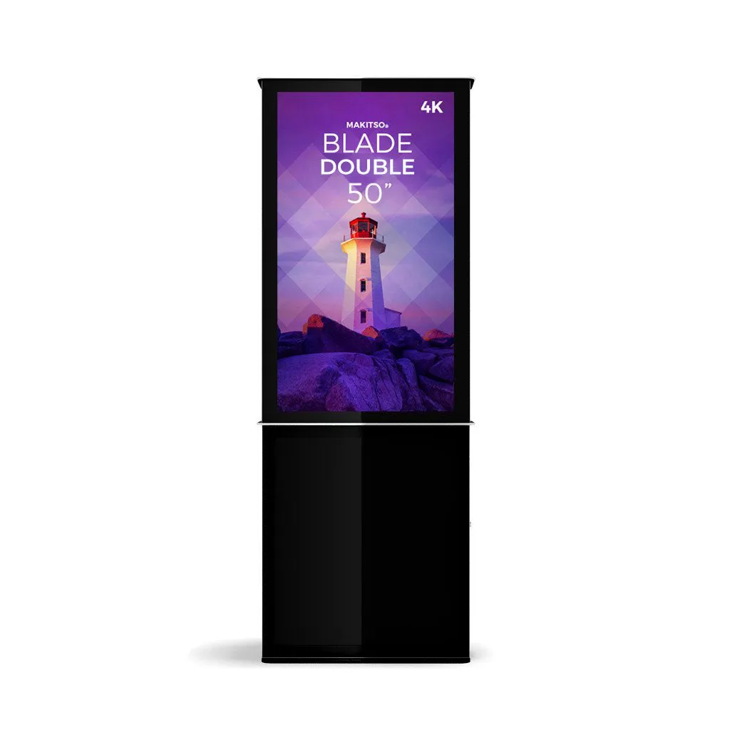 Blade Double, Trio & Quad 50" Tower - Pro 4K UHD Digital Signage Kiosk