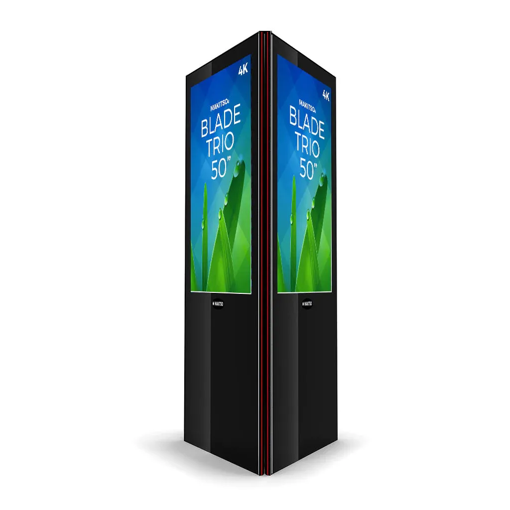 Blade Double, Trio & Quad 50" Tower - Pro 4K UHD Digital Signage Kiosk