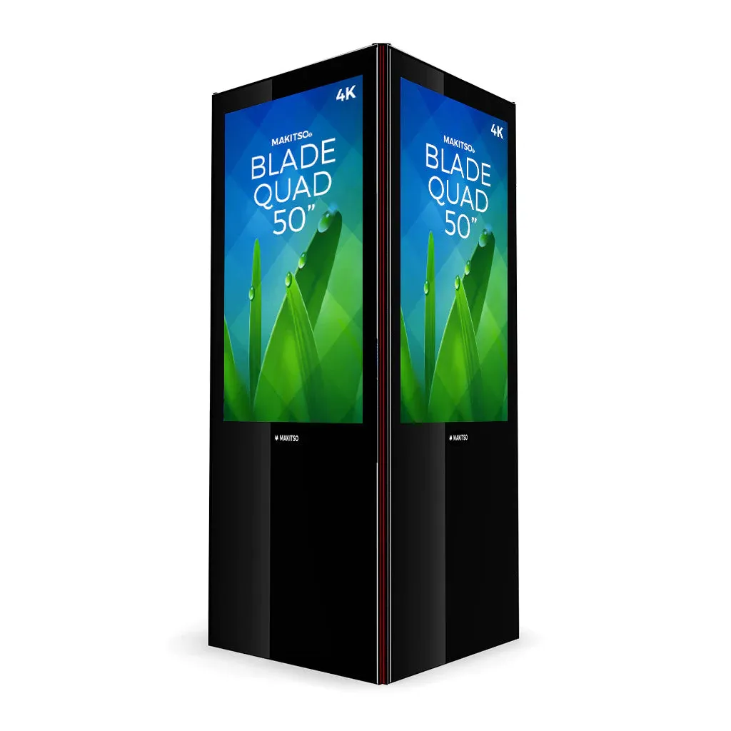 Blade Double, Trio & Quad 50" Tower - Pro 4K UHD Digital Signage Kiosk