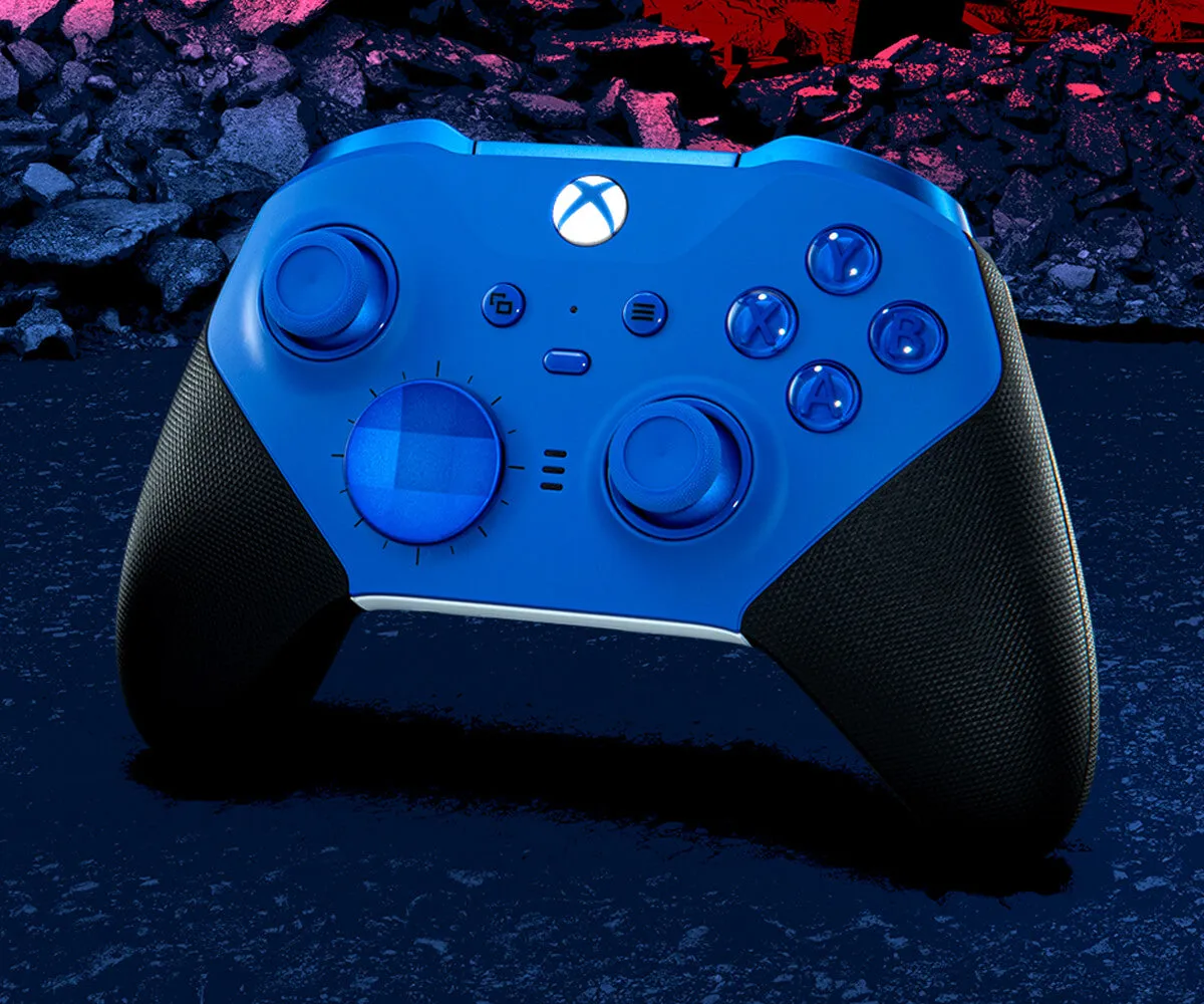 BLUE CORE XBOX ELITE SERIES 2 CUSTOM MODDED CONTROLLER