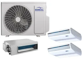 Boreal 36,000 BTU 21 SEER2 Tri Zone Universal Floor/Ceiling/Slim Duct Mini Split System (12k, 12k, 12k ) 208-230V