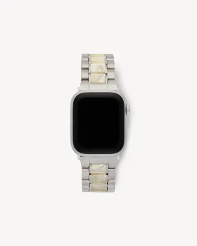 Boyfriend Apple Watch Band in White Shell