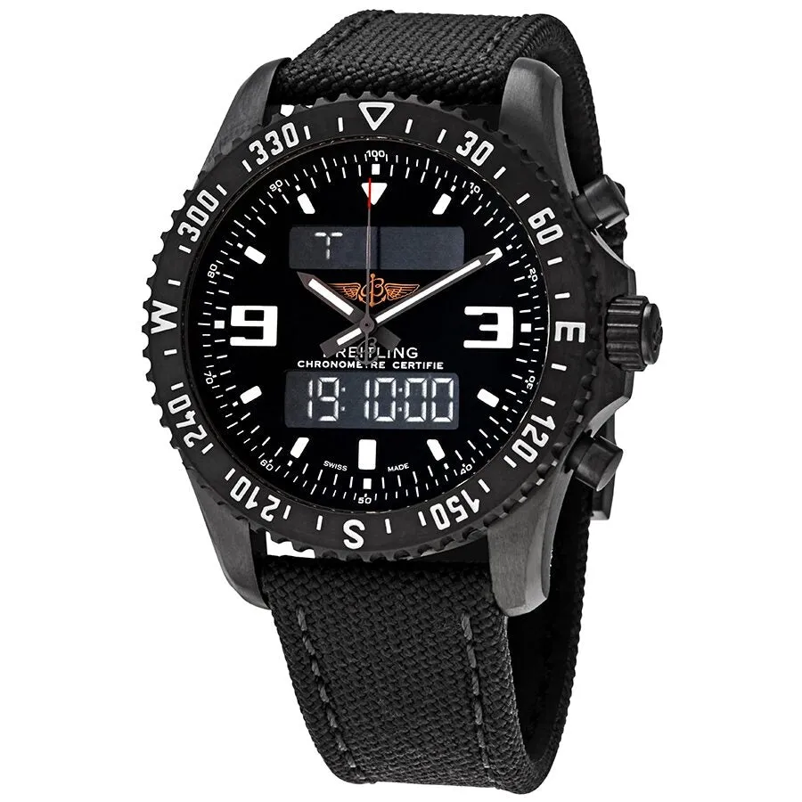 Breitling Chronospace Military Perpetual Calander Chronograph Black Dial Men's Watch M78367101B1W1