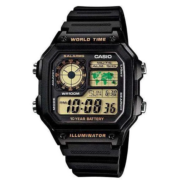 Casio AE-1200WH-1BVDF Black Resin Watch for Men