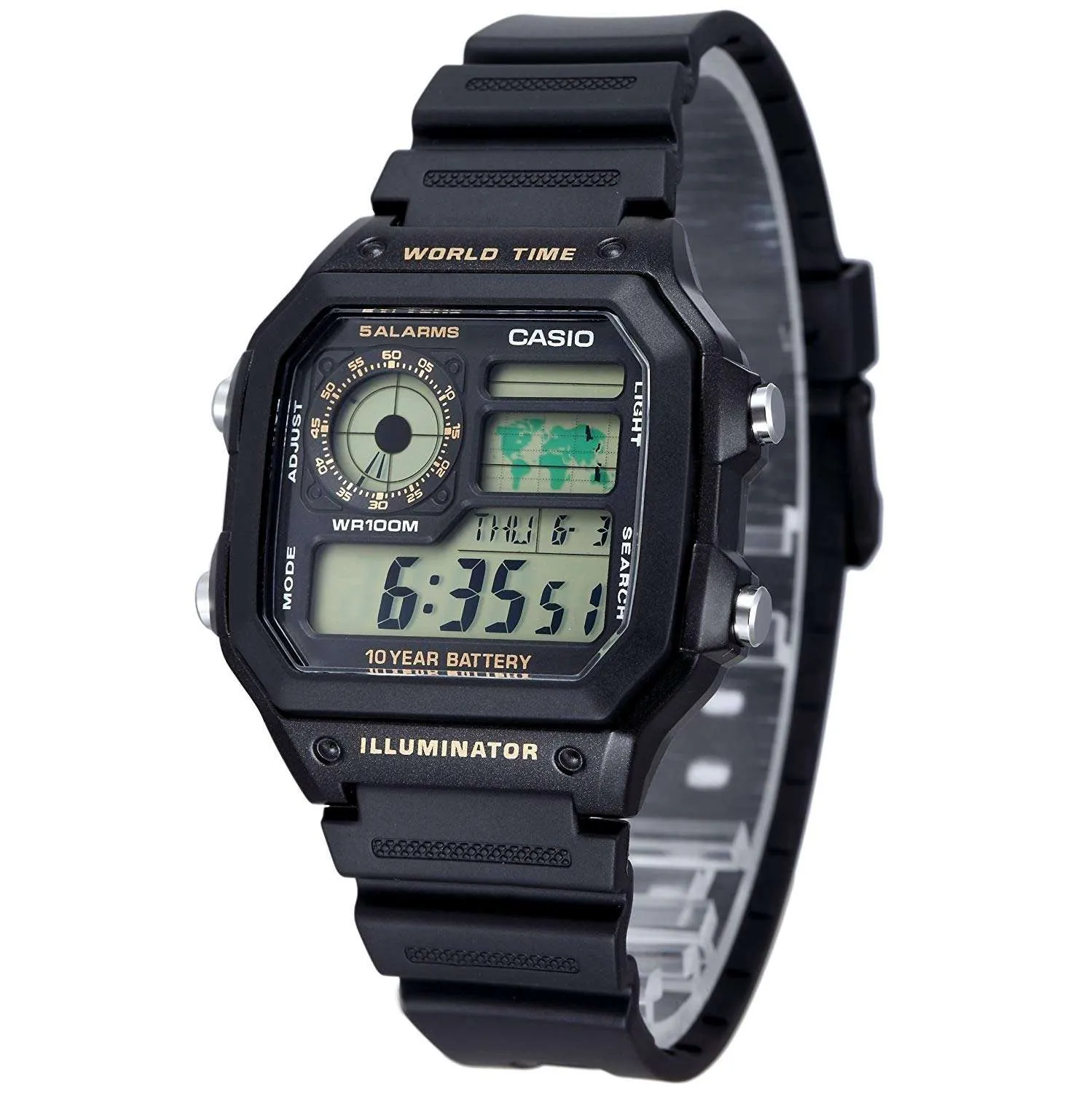 Casio AE-1200WH-1BVDF Black Resin Watch for Men