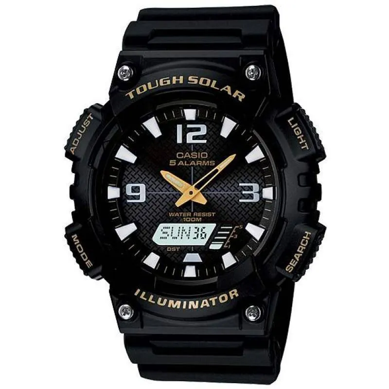 Casio AQ-S810W-1B Black Solar Powered Watch For Men