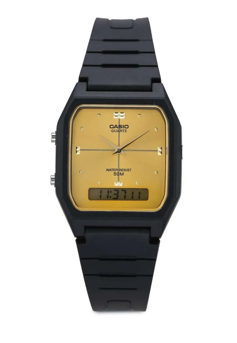 Casio AW-48HE-9AVDF Black Resin Watch for Men and Women