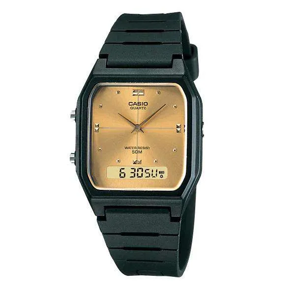 Casio AW-48HE-9AVDF Black Resin Watch for Men and Women