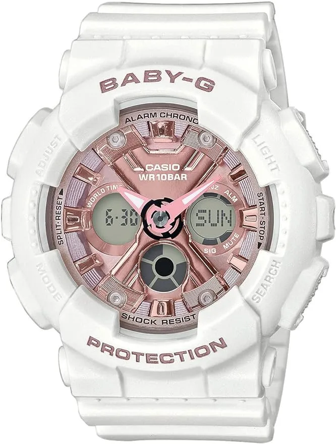 CASIO BA-130-7A1ER BABY-G White Quartz Women's Analog-Digital Watch