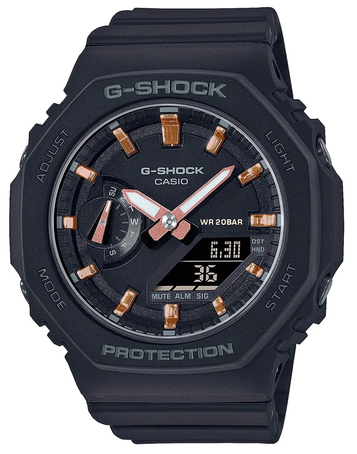 Casio G-shock GMA-S2100-1A Digital Analog Rubber Strap Watch for Women