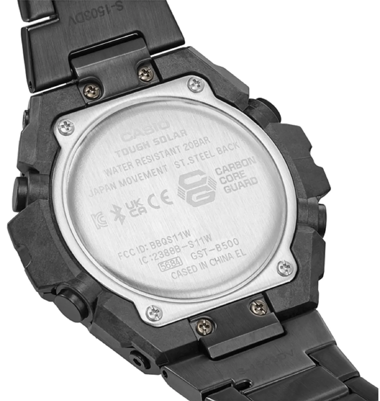 Casio G-shock GST-B500BD-1A Solar Digital Analog Stainless Steel Strap Watch