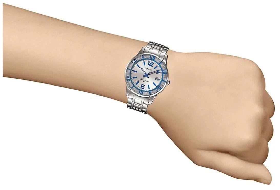 Casio LTP-1359D-7AVDF Silver Stainless Steel Strap Watch for Women