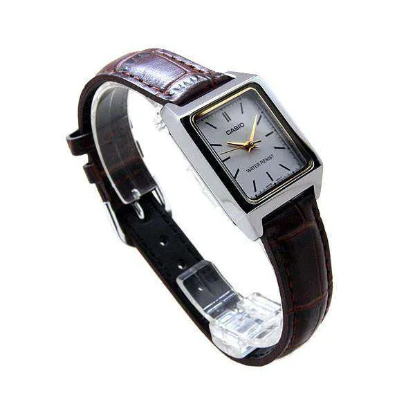 Casio LTP-V007L-7E2 Brown Leather Watch for Women