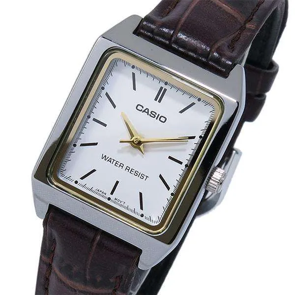 Casio LTP-V007L-7E2 Brown Leather Watch for Women