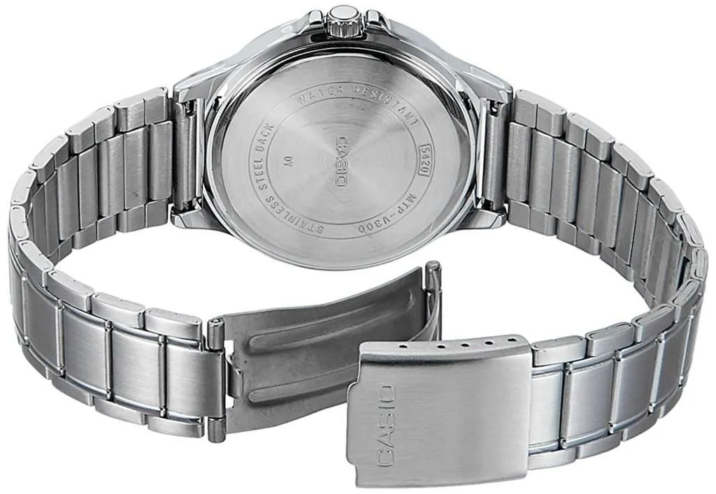 Casio LTP-V300D-7A Silver Stainless Steel Strap Watch for Women